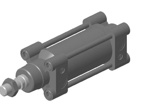 空気圧シリンダ 3Dモデル
