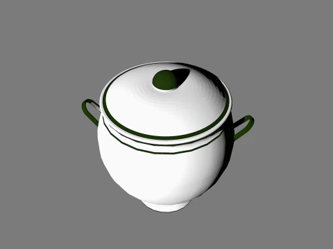 Vaso Boccione ceramica Modelo 3D
