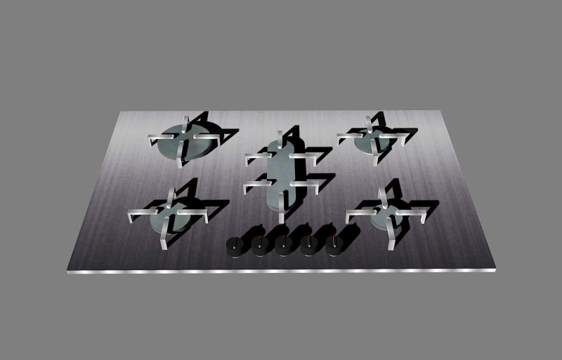 Piano cottura-hob 3D Model .c4d .max .obj .3ds .fbx .stl .blend 