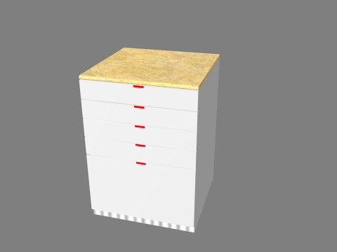 Cassetti60- chest of drawers 3D Модель