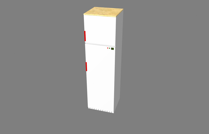 Frigorifero-refrigerator Modelo 3D .c4d .max .obj .3ds .fbx .stl .blend 