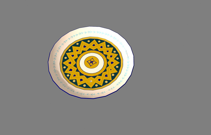 Piatto decorato-decorated plate 3D Model .c4d .max .obj .3ds .fbx .stl .blend 