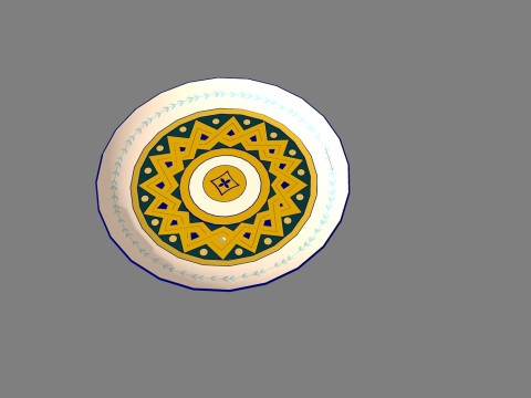 Piatto decorato-decorated plate 3D-Modell
