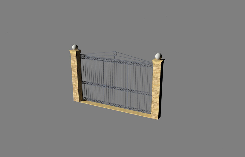 Cancello-gate Modelo 3D .c4d .max .obj .3ds .fbx .stl .blend 