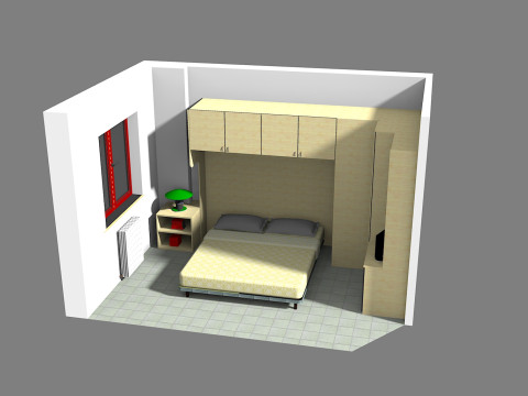 Cameretta-beedroom Modelo 3D