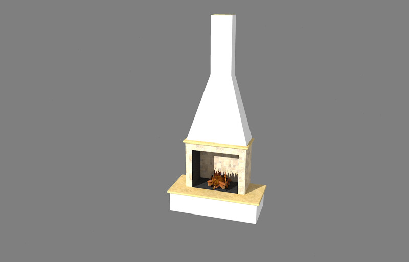 Camino-fireplace 3D-Modell .c4d .max .obj .3ds .fbx .stl .blend 