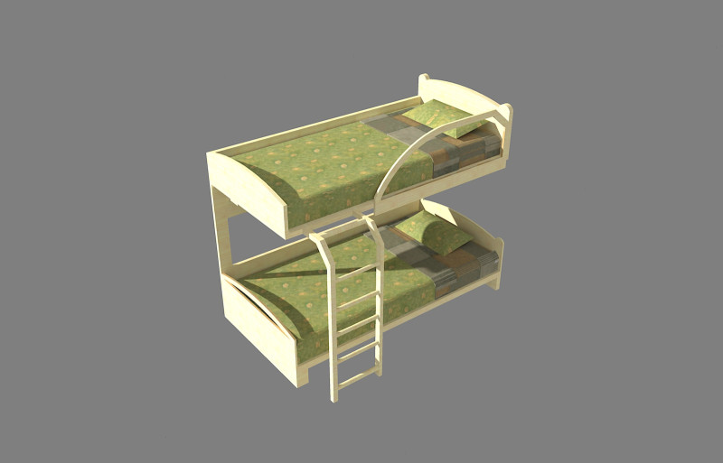 Letto-bed 3Dモデル .c4d .max .obj .3ds .fbx .stl .blend 