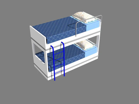 Letto2 letti Modello 3D