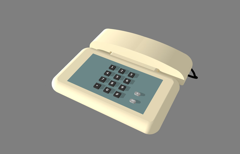Telefono-telephone Model 3D .c4d .max .obj .3ds .fbx .stl .blend