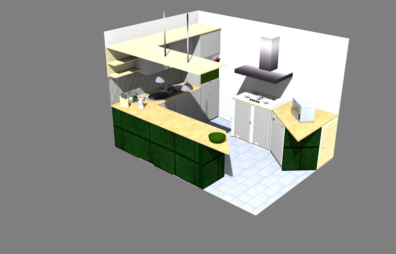 Cucina-kitchen Modelo 3D .c4d .max .obj .3ds .fbx .stl .blend