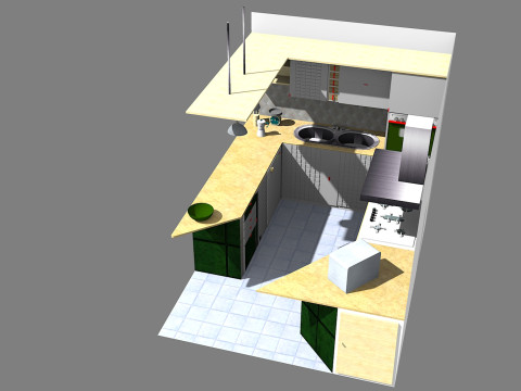 Cucina-kitchen Modelo 3D