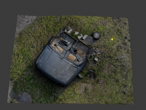 Destroyed Car 3D-scan 3D मॉडल