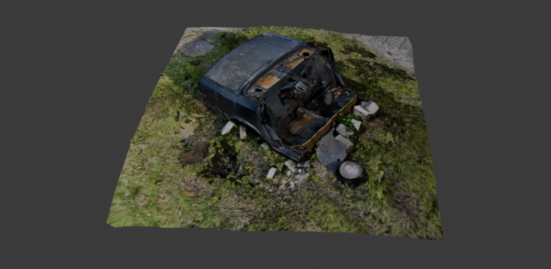 2 formats Low-poly destroyed car 8K Modèle 3D .c4d .max .obj .3ds .fbx .stl .blend 