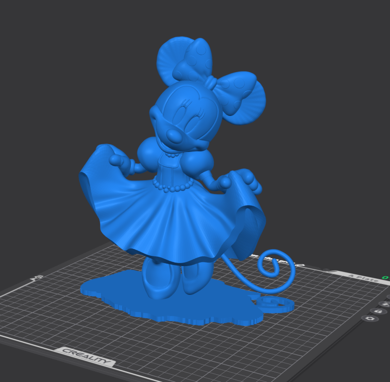 Minnie Mouse in an Elegant Pose - for High Quality Printing 3D 打印模型 .c4d .max .obj .3ds .fbx .stl .blend