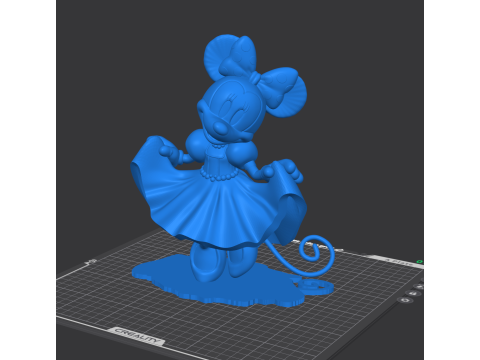 Minnie Mouse in an Elegant Pose - for High Quality Printing 3D Print Model