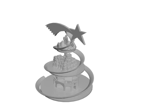 Christmas Tree and Nativity Scene 3D Print Model