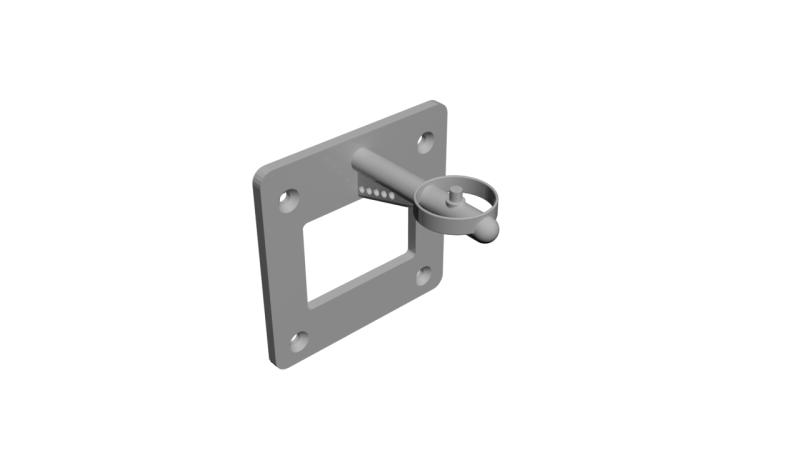 Echo show wall mount to be applied to the electrical socket frame with its rotating base 3D-Druckmodell .c4d .max .obj .3ds .fbx .stl .blend