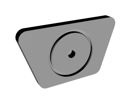 Echo show wall mount to be applied to the electrical socket frame with its rotating base 3D-Druckmodell