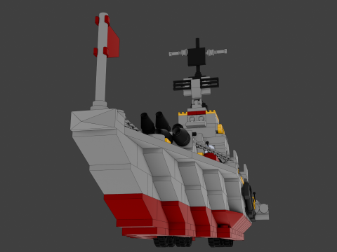 A large 3D ship with 136 separate s 3D Model