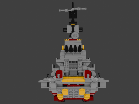 A large 3D ship with 136 separate s Model 3D