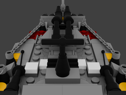 A large 3D ship with 136 separate s Model 3D