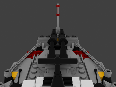 A large 3D ship with 136 separate s Model 3D