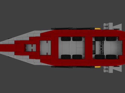 A large 3D ship with 136 separate s Model 3D