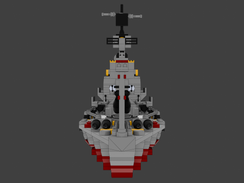 A large 3D ship with 136 separate s Model 3D