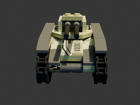 1 Model - A small Lego tank consisting of 125 individual s 3D 모델