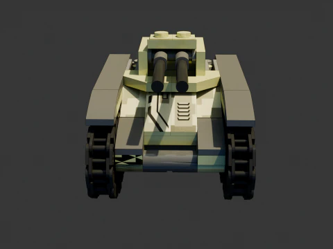 1 Model - A small Lego tank consisting of 125 individual s 3D Model