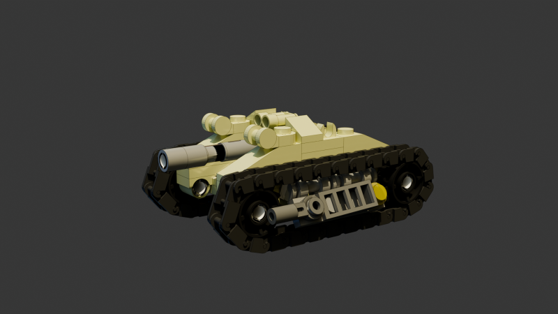 3 Model - A small LEGO all-terrain vehicle consisting of 108 individual s 3D 模型 .c4d .max .obj .3ds .fbx .stl .blend