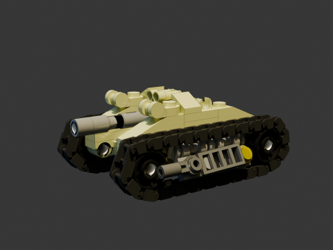 3 Model - A small LEGO all-terrain vehicle consisting of 108 individual s 3D Model