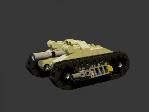 3 Модель – Небольшой вездеход LEGO, состоящий из 108 отдельных деталей. 3D Модель