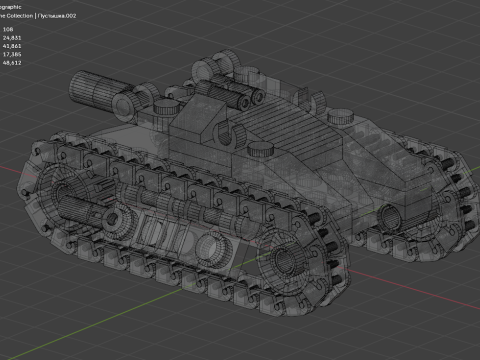 3 Model - A small LEGO all-terrain vehicle consisting of 108 individual s 3D 模型