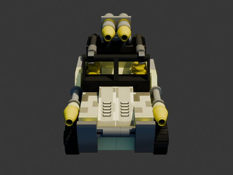 5 Model - A small LEGO open-top armored car consisting of 91 individual s 3D 模型
