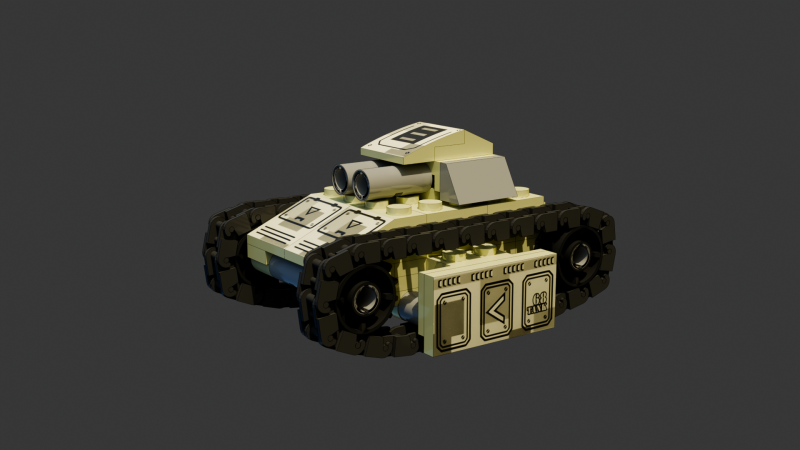 6 Model - A small Lego tank version 2 consisting of 116 individual s 3D मॉडल .c4d .max .obj .3ds .fbx .stl .blend