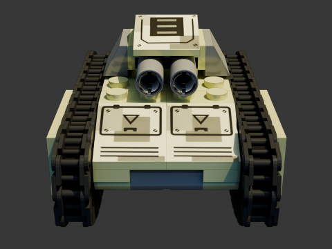 6 Model - A small Lego tank version 2 consisting of 116 individual s 3D मॉडल