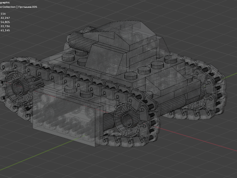 6 Model - A small Lego tank version 2 consisting of 116 individual s 3D मॉडल