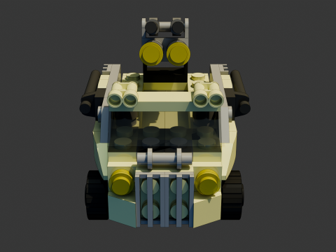 7 Model - A small Lego armored car version 2 consisting of 93 separate s Model 3D