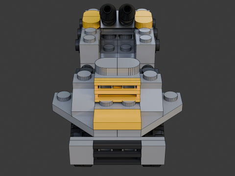 1 Модель — небольшая бронемашина, состоящая из 106 отдельных машин. 3D Модель