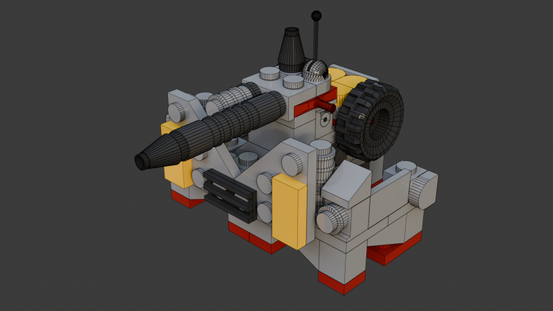 Modelo 3 - Um pequeno canhão composto por 103 armas individuais Modelo 3D .c4d .max .obj .3ds .fbx .stl .blend 