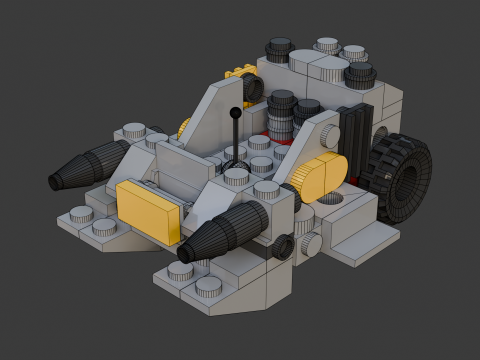 4 模型 - 由 101 个个体组成的小炮 3D 模型