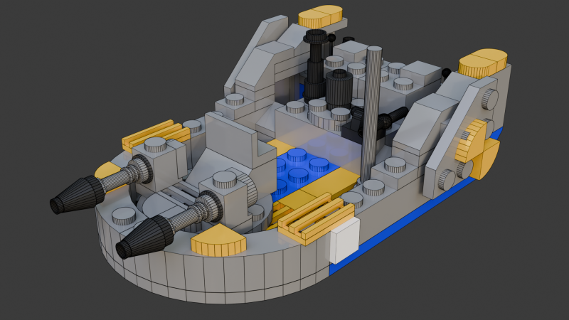 मॉडल 5 - छोटी नाव जिसमें 110 अलग-अलग नाव हैं 3D मॉडल .c4d .max .obj .3ds .fbx .stl .blend 