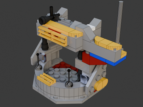 Modèle 7 - Station composée de 95 s séparées Modèle 3D