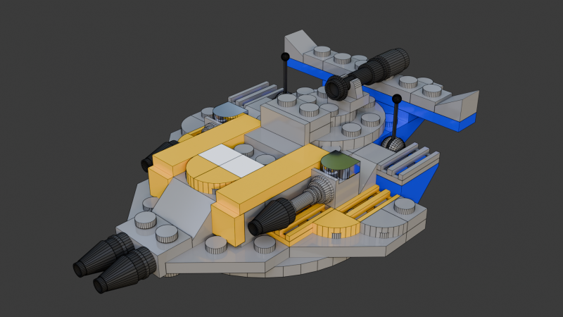 Model 8 - Jachtvliegtuig bestaande uit 89 afzonderlijke s 3D Model .c4d .max .obj .3ds .fbx .stl .blend 