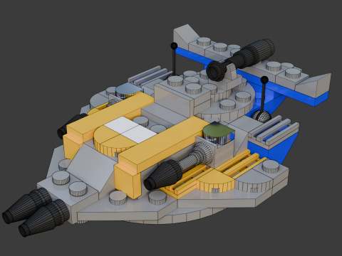 Model 8 - Jachtvliegtuig bestaande uit 89 afzonderlijke s 3D Model