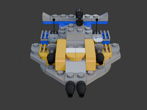 Model 8 - Jachtvliegtuig bestaande uit 89 afzonderlijke s 3D Model