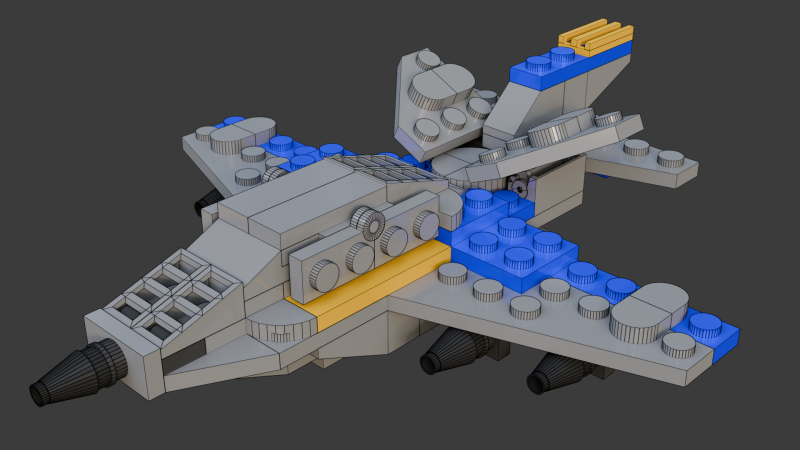 Modelo 9 - Avião composto por 116 aviões separados Modelo 3D .c4d .max .obj .3ds .fbx .stl .blend 
