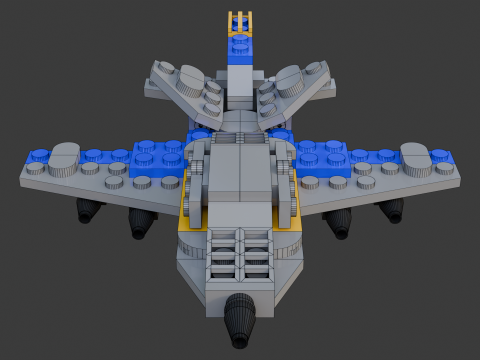 Modelo 9 - Avião composto por 116 aviões separados Modelo 3D