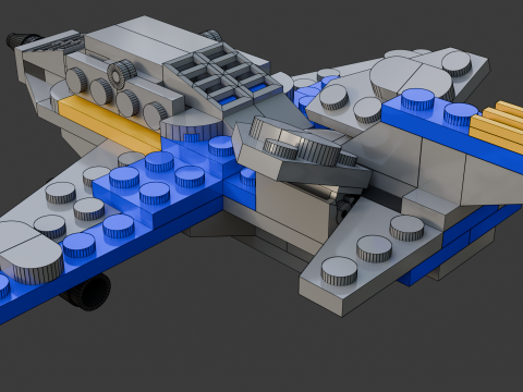 Modelo 9 - Avião composto por 116 aviões separados Modelo 3D